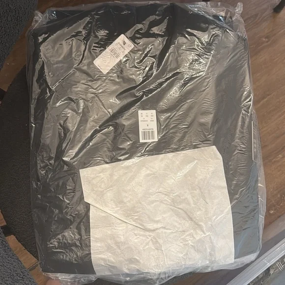 Express Double Breasted Padded Shoulder Tuxedo Maxi Blazer Dress Black Small NWT - Picture 14 of 15